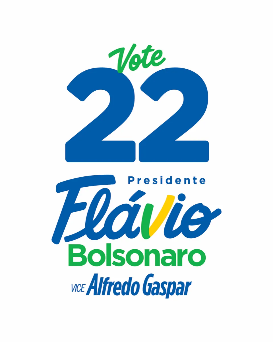 Vote 22 · verde e azul