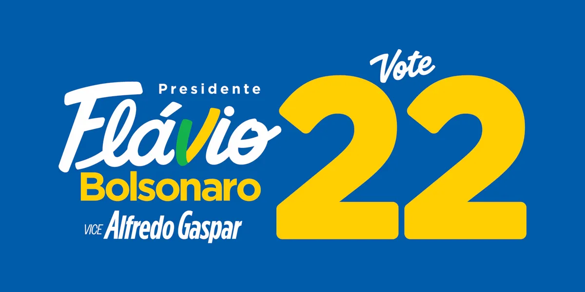 Vote 22 horizontal neg. · amarelo